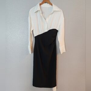 Asymmetrical Contrast Dress